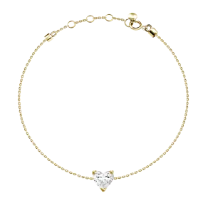 0.4ct Heart Diamond Dainty Bracelet