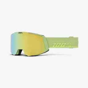 100% Snowcraft Aura - HiPER Yellow Gold Mirror   HiPER Turquoise Mirror Snow Goggle