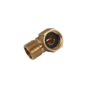 1/2" F BSP x 1/2" M BSP Brass 90 for Barista Basics Countertop Rinsers