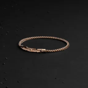 3mm foxtail bracelet in stainless steel with bronze plated finish