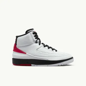 AIR JORDAN 2 RETRO GRADE SCHOOL WHITE VARSITY RED BLACK