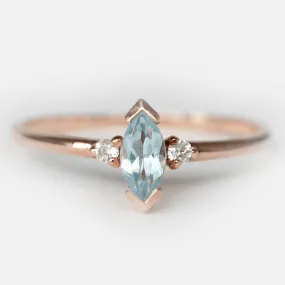 Aquamarine Diamond Ring Madeleine