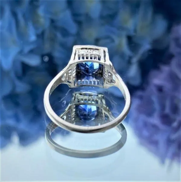 Art Deco Sapphire & Diamond Ring