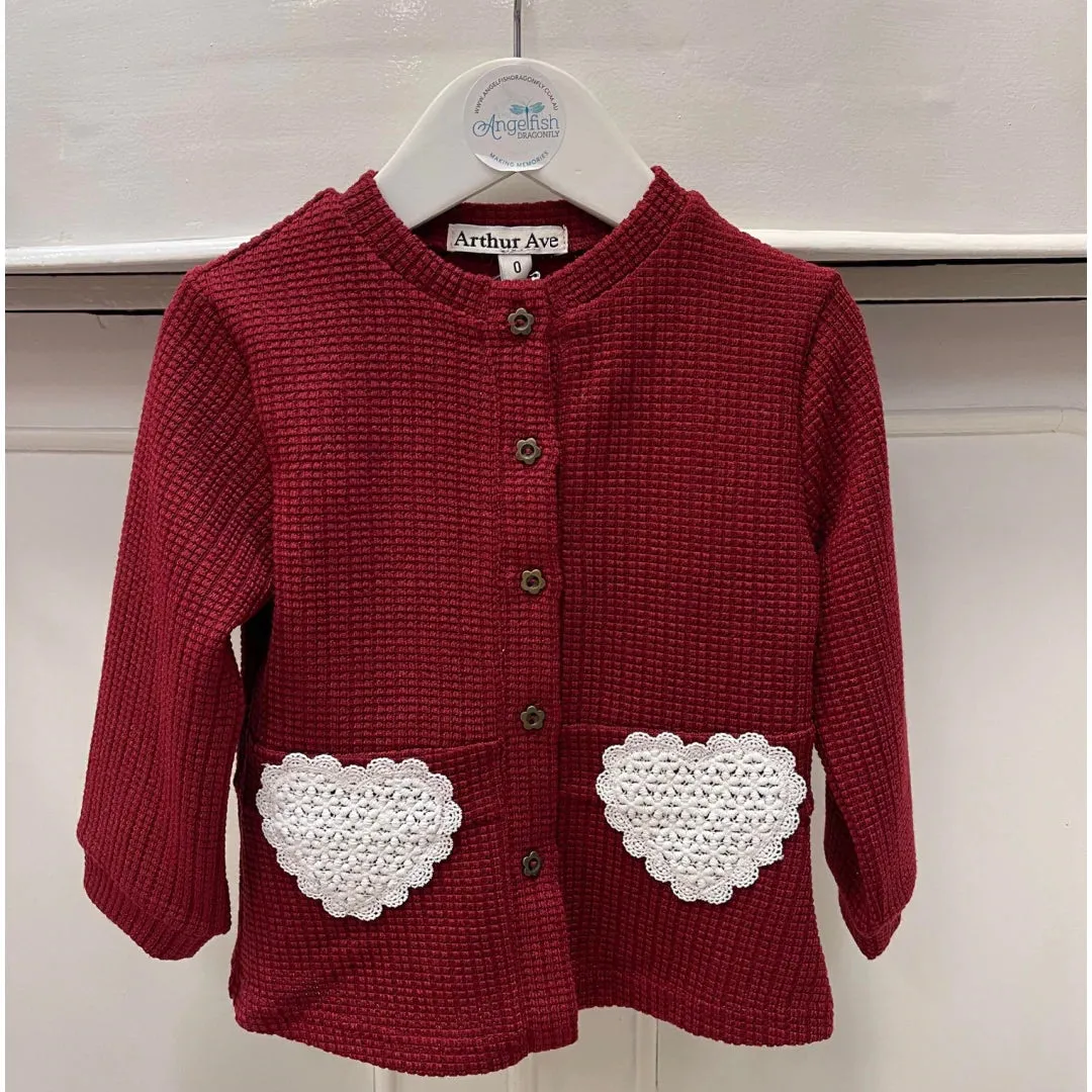 Arthur Ave Ruby Heart Cardigan