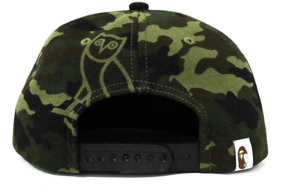 BAPE X OVO WOODLAND CAMO SNAPBACK CAP GREEN