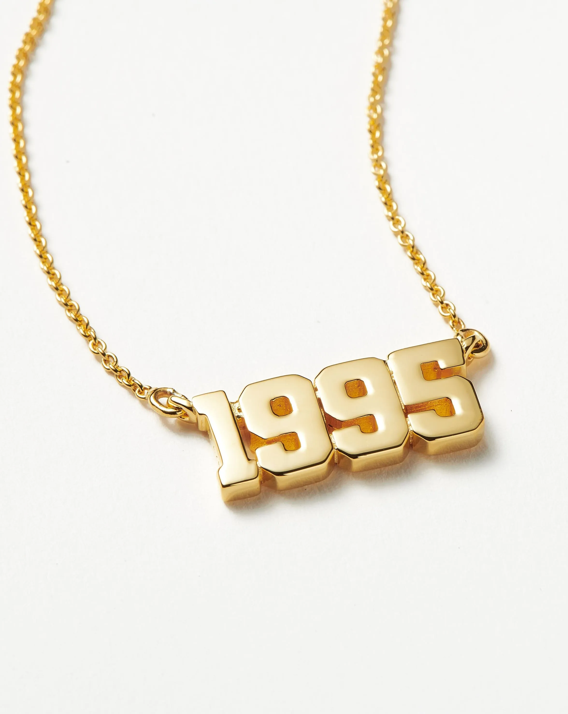 Birth Year Necklace  - Year 1995 | 18ct Gold Plated Vermeil