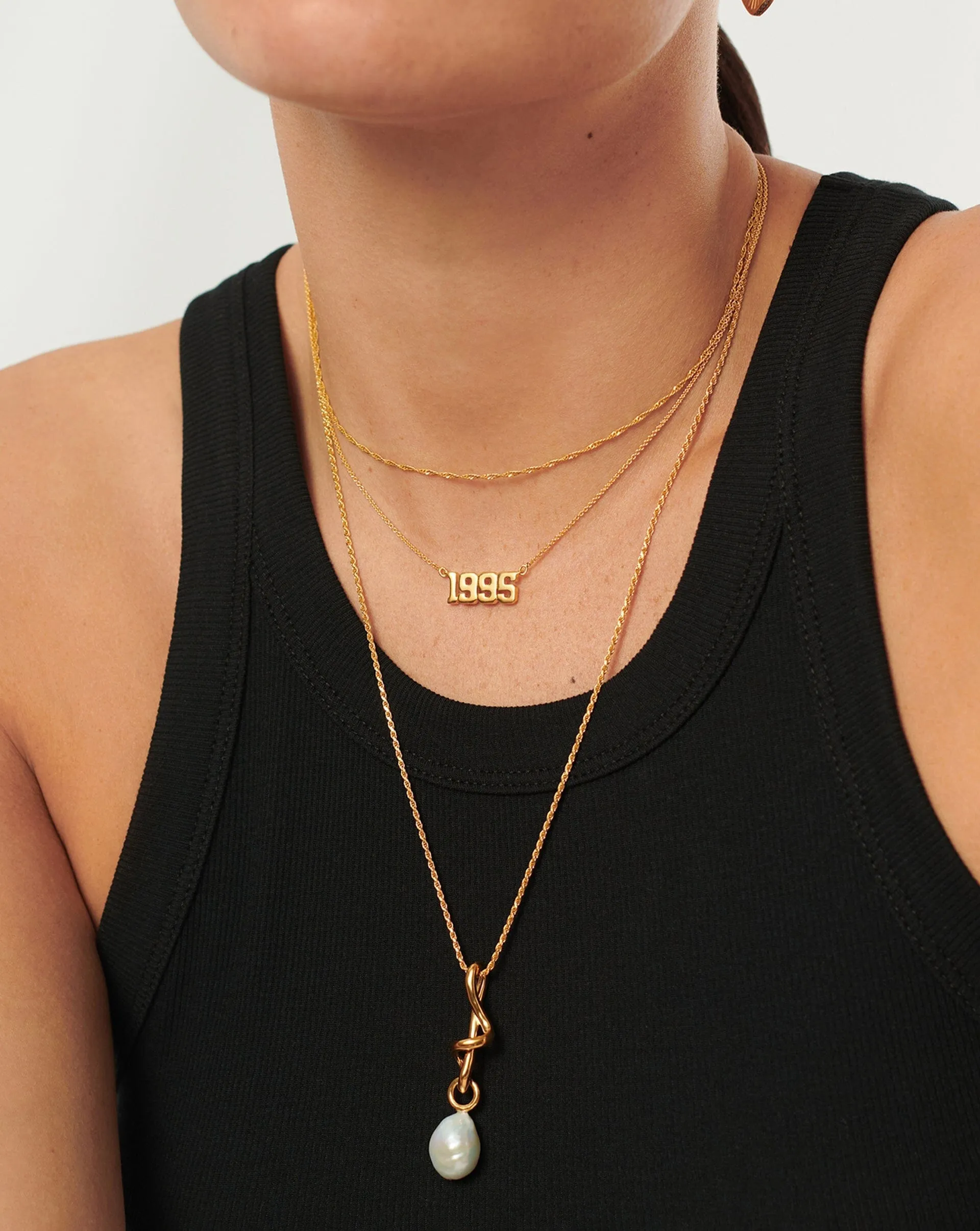 Birth Year Necklace  - Year 1995 | 18ct Gold Plated Vermeil