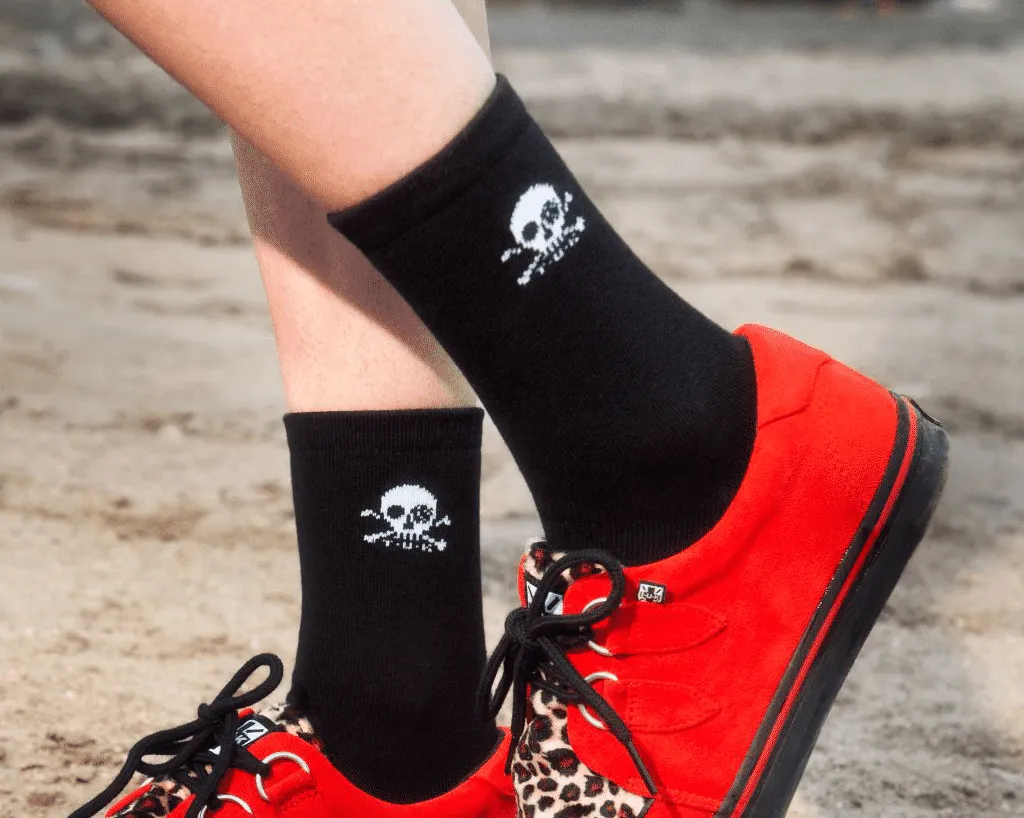 Black T.U.K. Skull Logo Women’s Sock