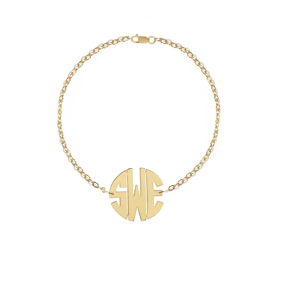 Block Monogram Bracelet