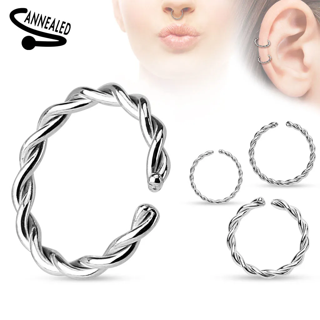 Braided Surgical Steel Annealed and Rounded Ends Cut Ring