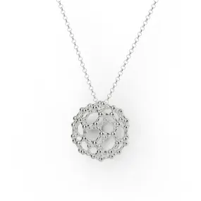 buckyball necklace | silver