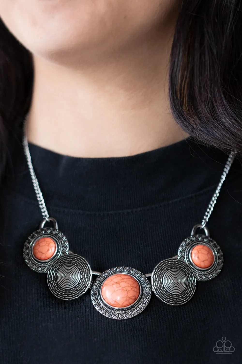 Canyon Cottage - Orange Necklace