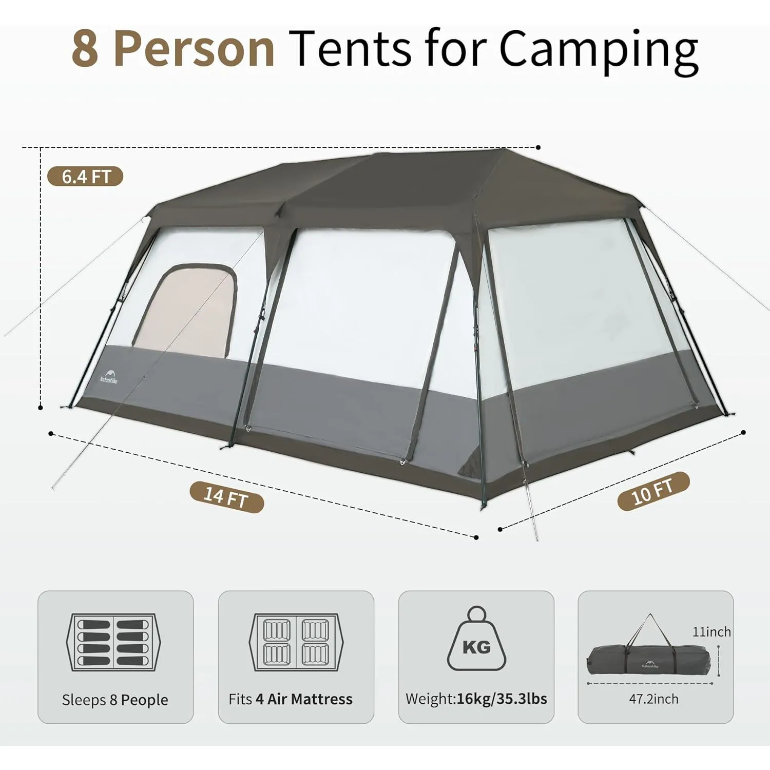 Cape 8 Instant Cabin Tent