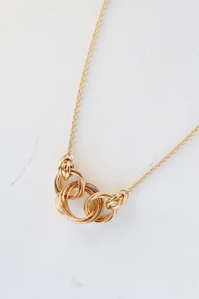 Caroline Gold Circle Link Necklace