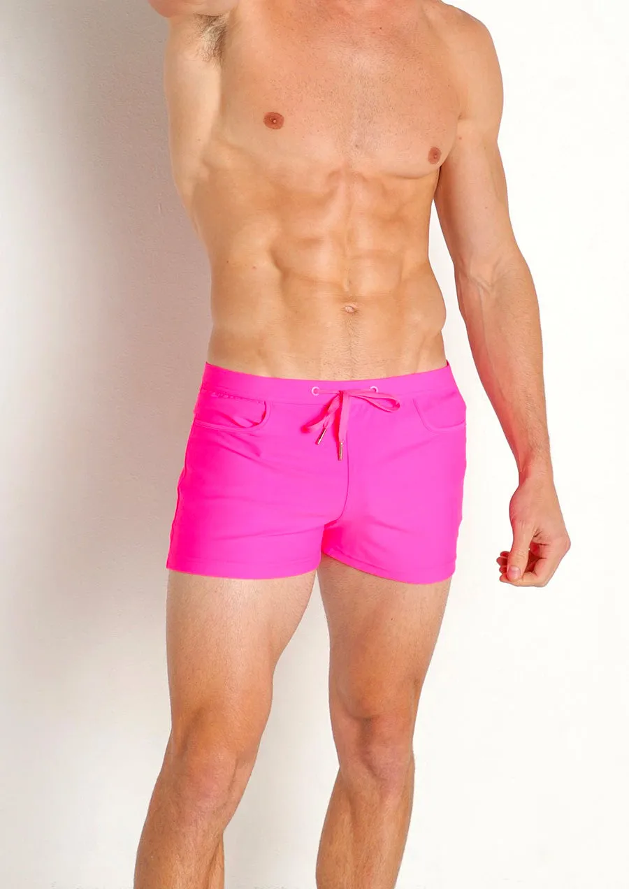 Coast Swim Shorts (Neon Pink)