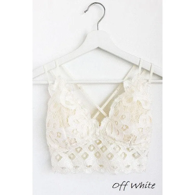 Crochet Lace Bralette (CHOOSE YOUR COLOR)