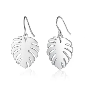 Customized Non-Engraved Leaf Earrings