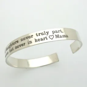 Engraved Cuff Bracelet, Sterling Silver Bracelet, Birthday Gift