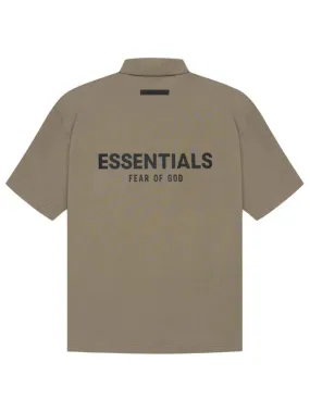 Fear Of God Essentials Back Logo Polo Taupe [SS21]