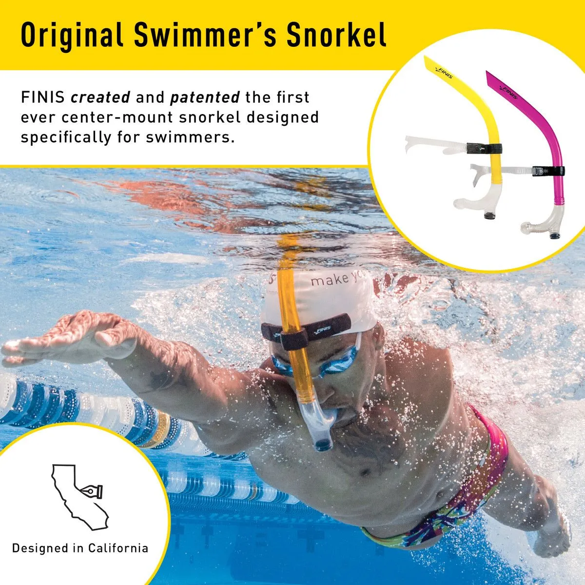 Finis Original Swimmer's Snorkel | Pink