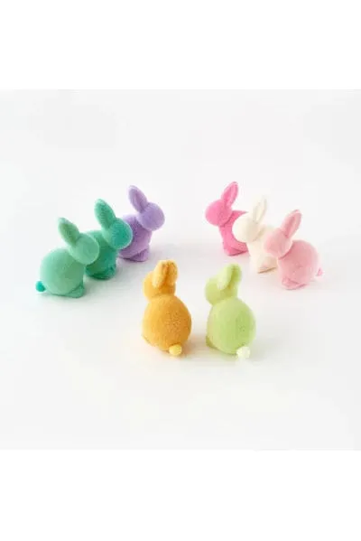 Flocked Pastel Bunny