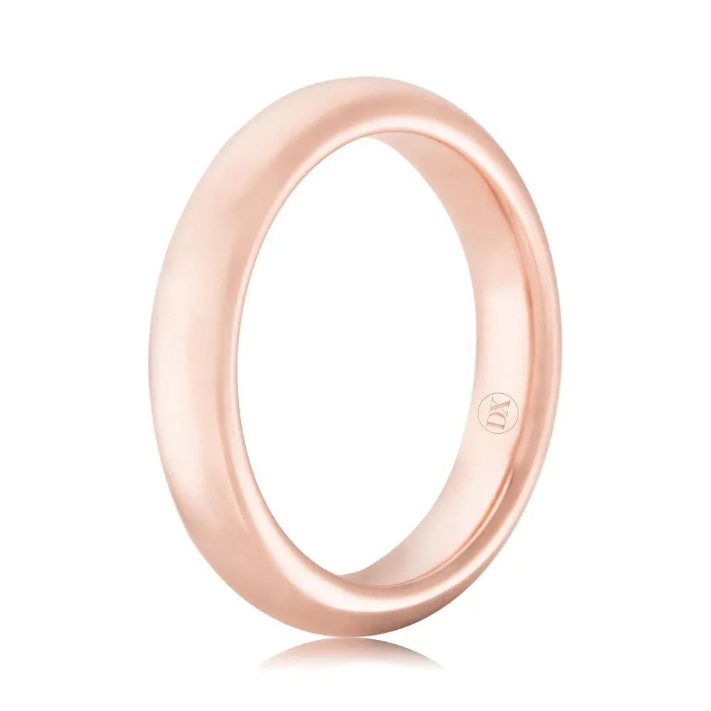 Full Dome 4mm - 18ct Rose Gold