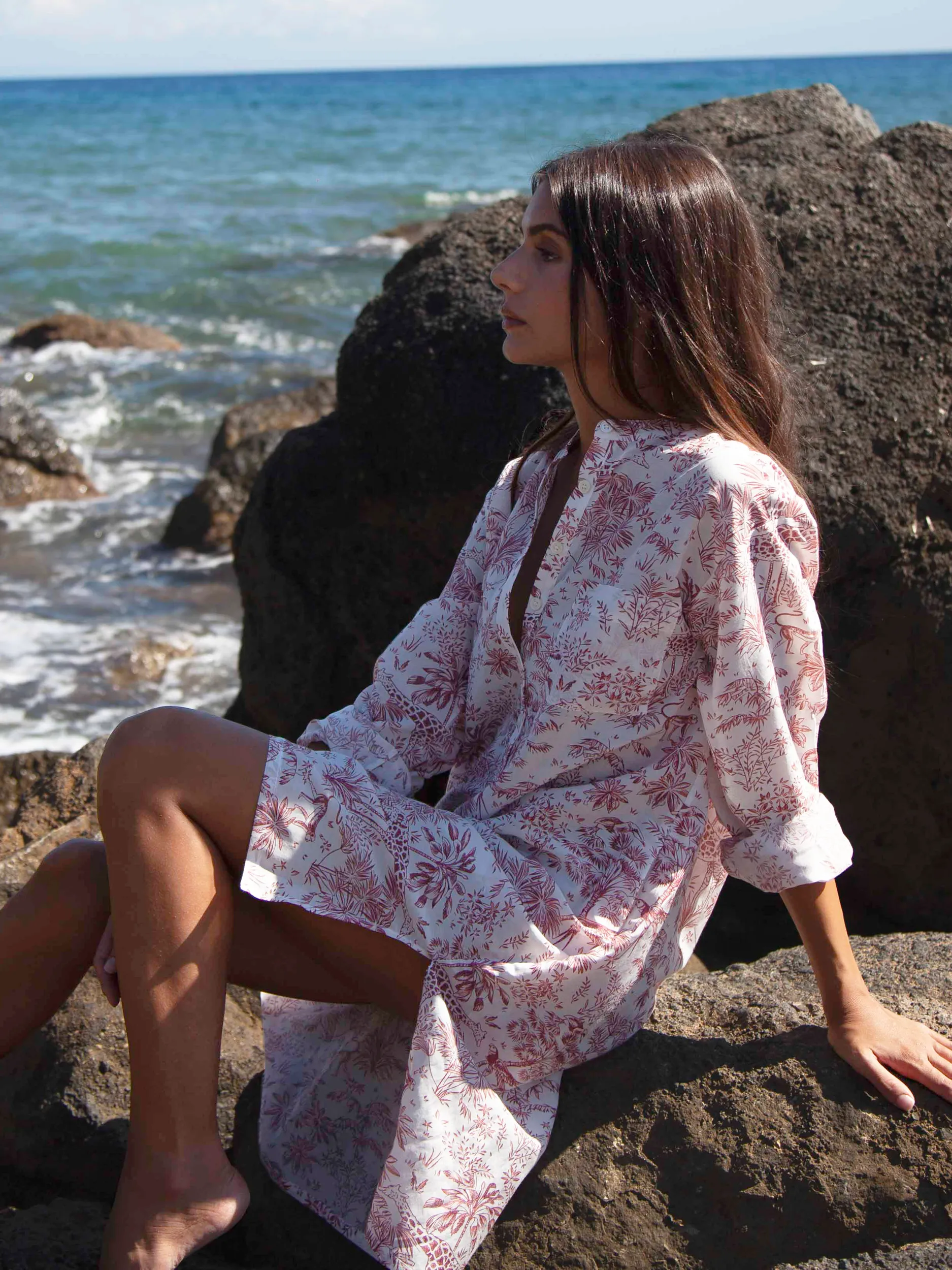 Giulietta Shirt Dress | Wild Toile Print