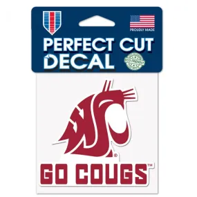 Go Cougs PERFECT CUT COLOR DECAL 4 X 4