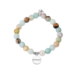 Grandmother | Stone Beaded Charm Bracelet | Amazonite