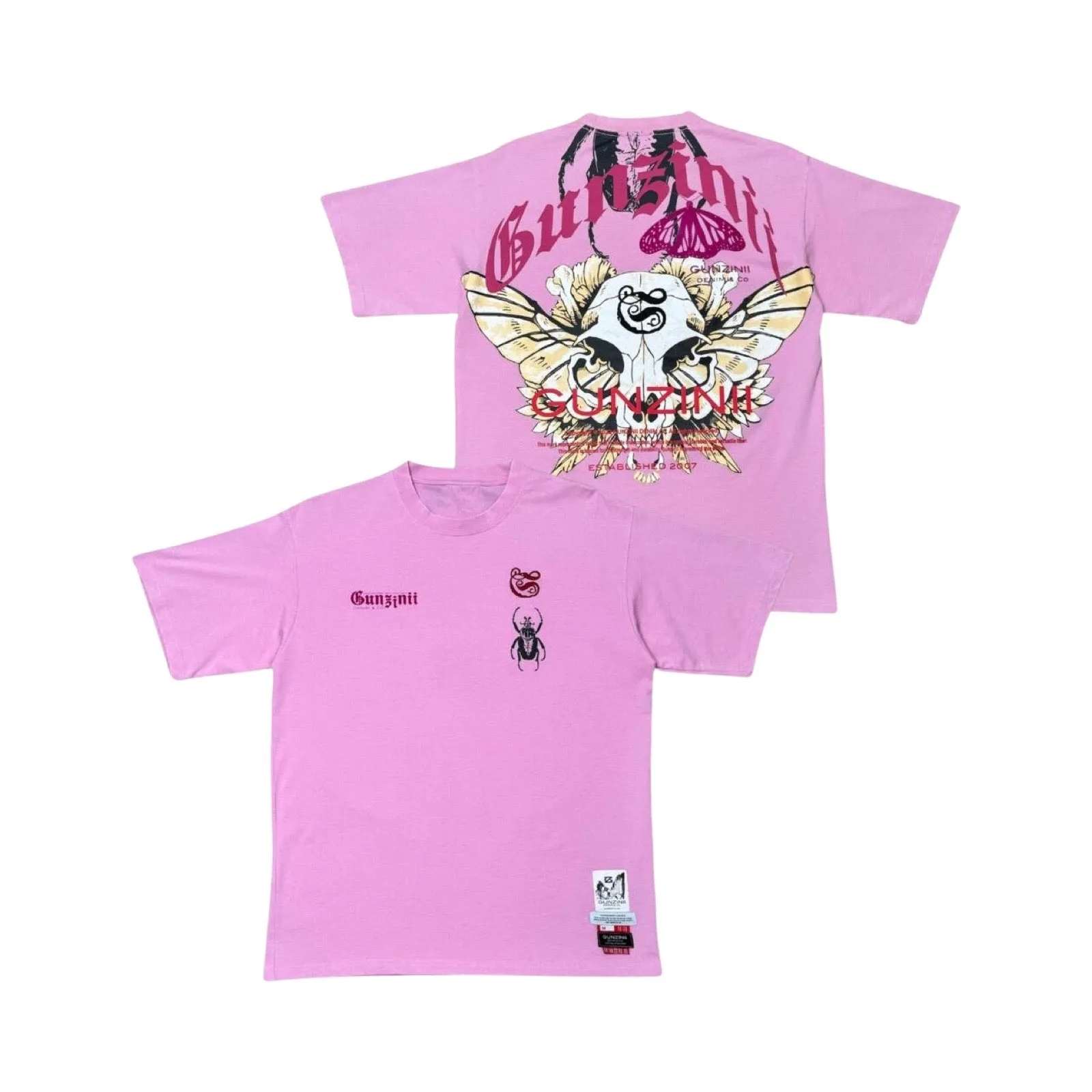 Gunzinii Butterfly Wing Pink Tee