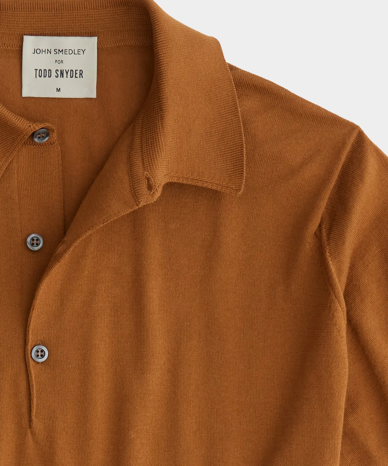 John Smedley x Todd Snyder Adrian Polo In Ginger