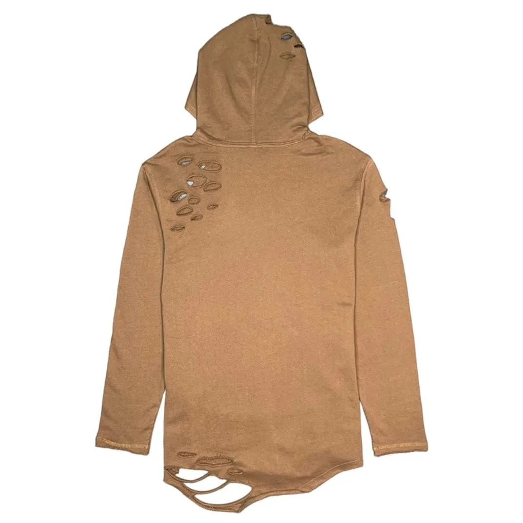 Jordan Craig Shredded Hoodie (Tobacco) - 8264H