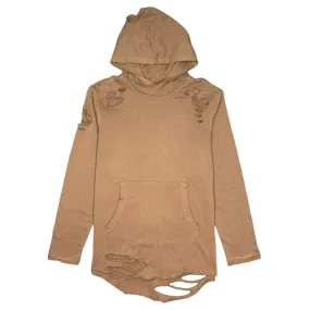 Jordan Craig Shredded Hoodie (Tobacco) - 8264H