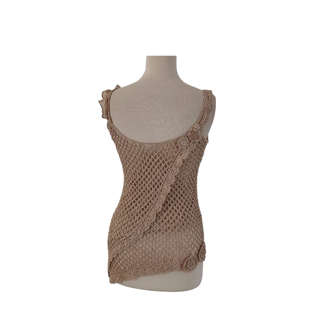 Karen Millen Gold Lace Sleeveless Top | Gently Used |