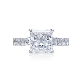 LADON 4 Carat F VVS2 Princess Cut Lab Grown Diamond Engagement Ring IGI Certified