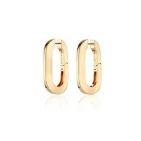 Mega U Link Earrings Gold