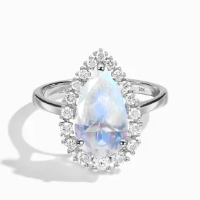 Moonstone Lab Diamond Ring - Caress