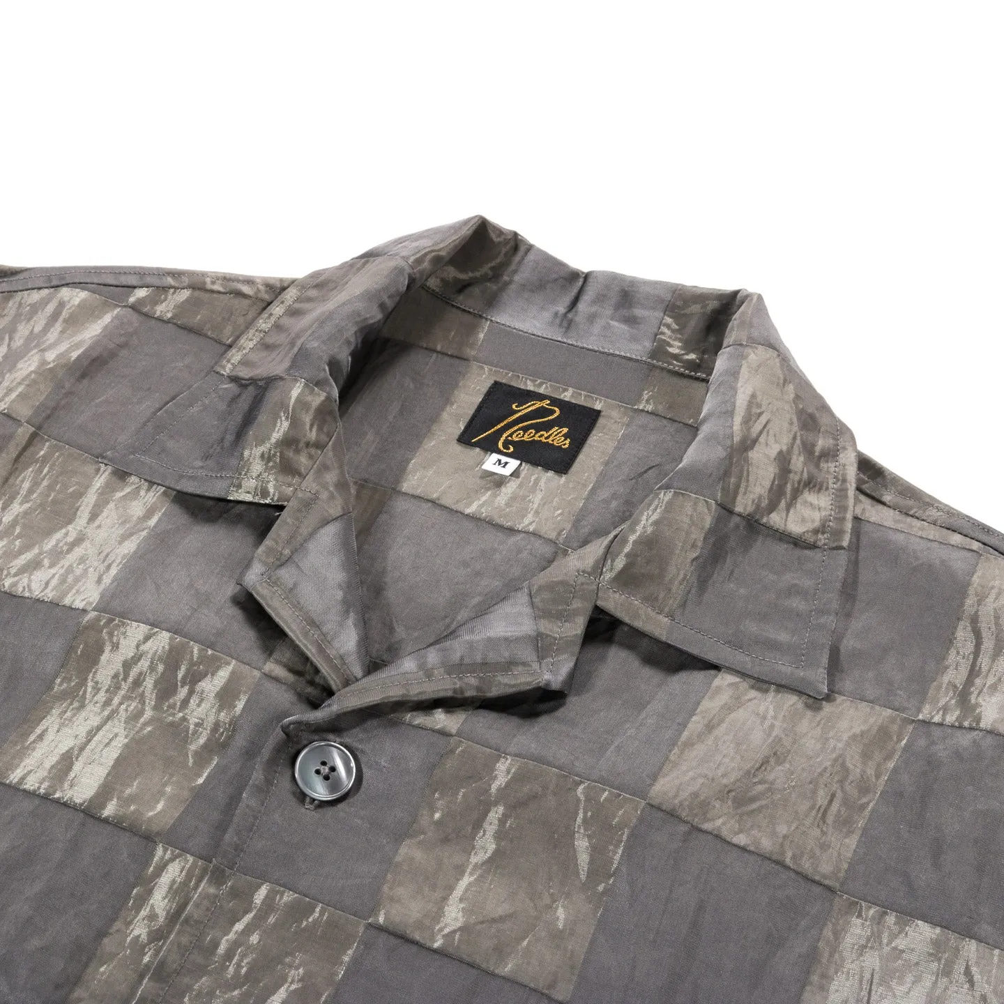 NEEDLES CABANA SHIRT BRIGHT CLOTH / CHECKER GREY