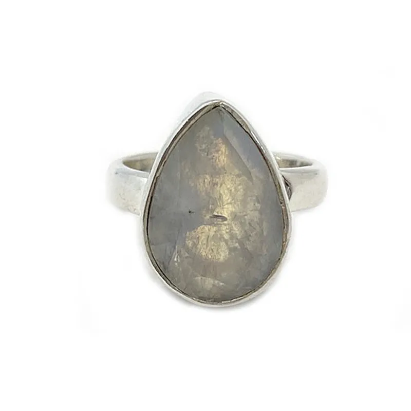 Neha Moonstone Boho Teardrop Ring