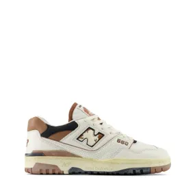 NEW BALANCE SNEAKERS BB550VGC BIANCO-MARRONE