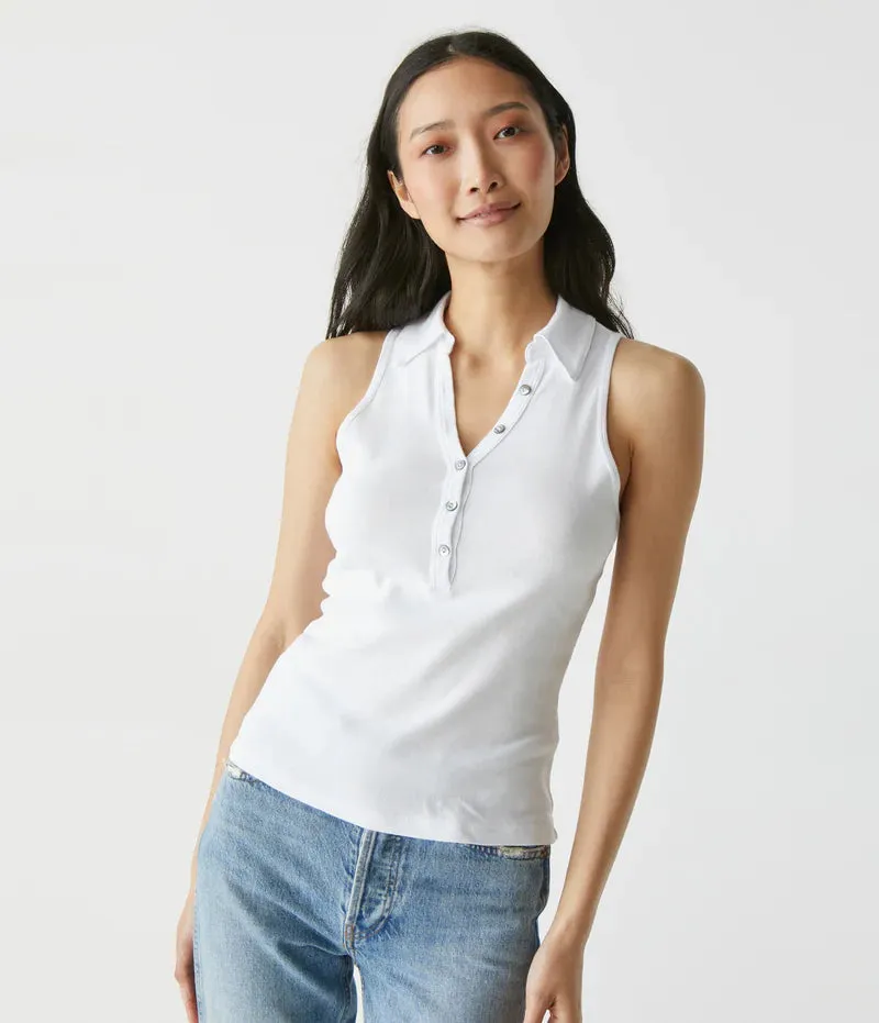 NORAH POLO TANK (WHITE) - MICHAEL STARS