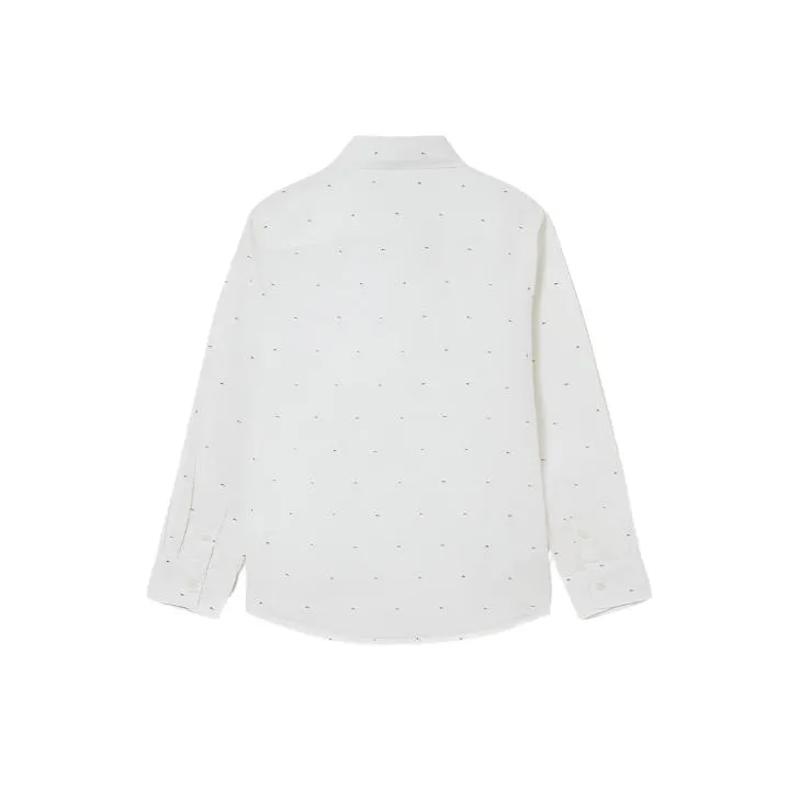 Nukutavake L/S Micro Print Shirt _White 7167-67