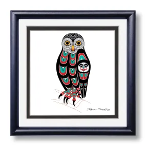 Owl - Hand Signed Giclée - Framed Art Print