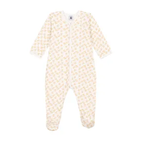 Petit Bateau Baby Front Snap Printed Footie