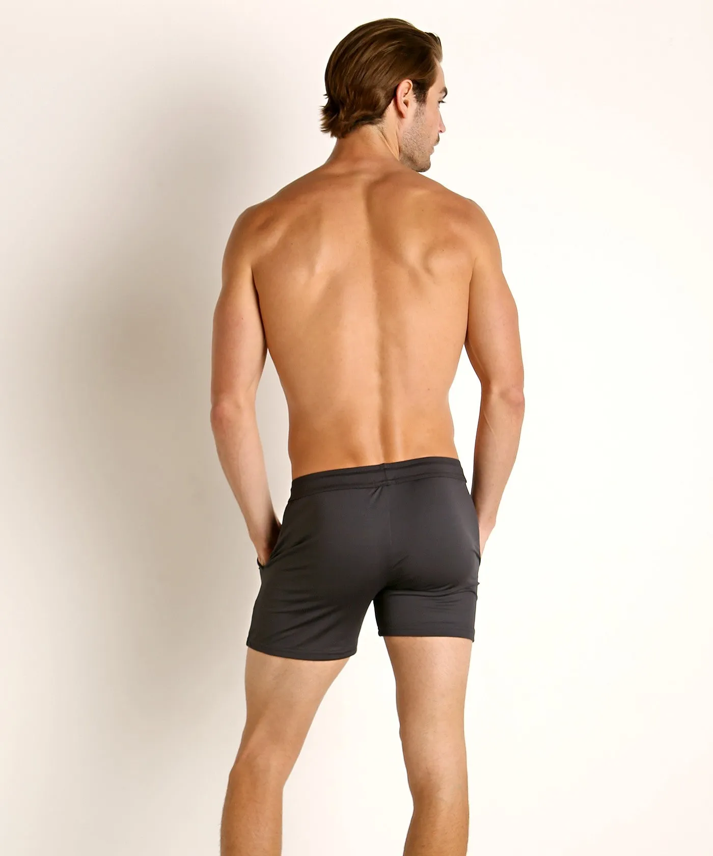 Pique Mesh Performance 5 Workout Shorts (Charcoal)