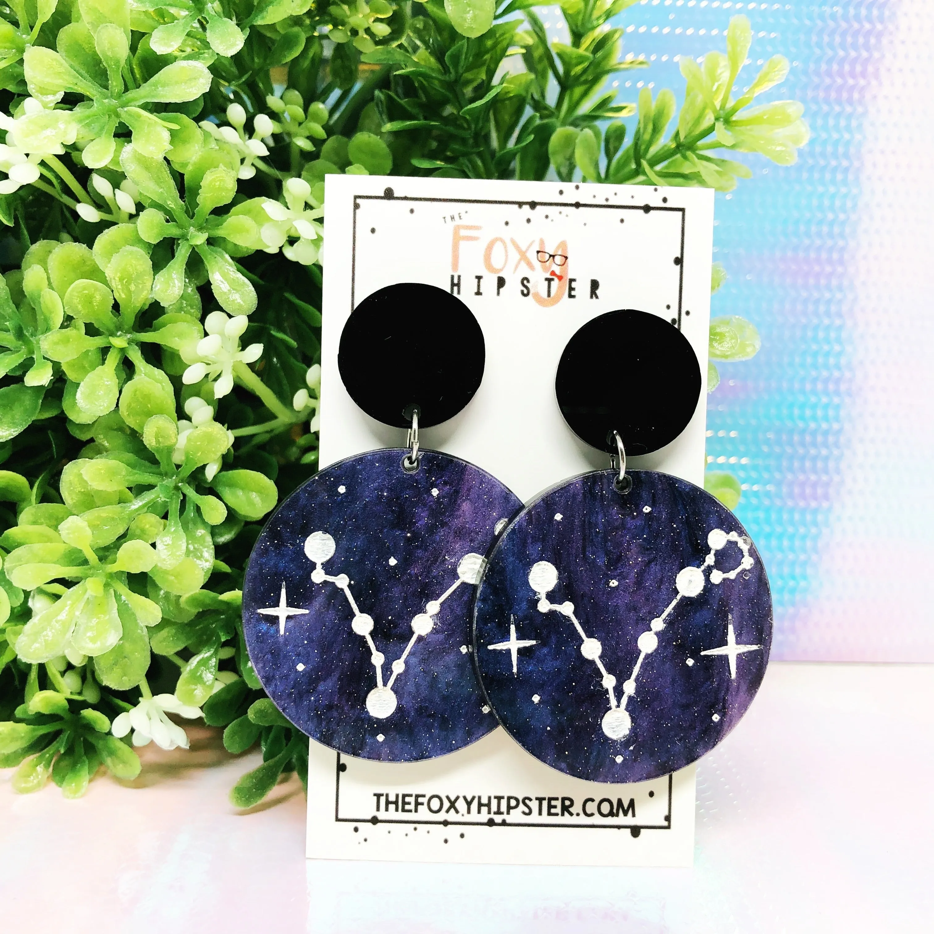 PISCES Astrology Zodiac Constellation Dangle Drop Earrings