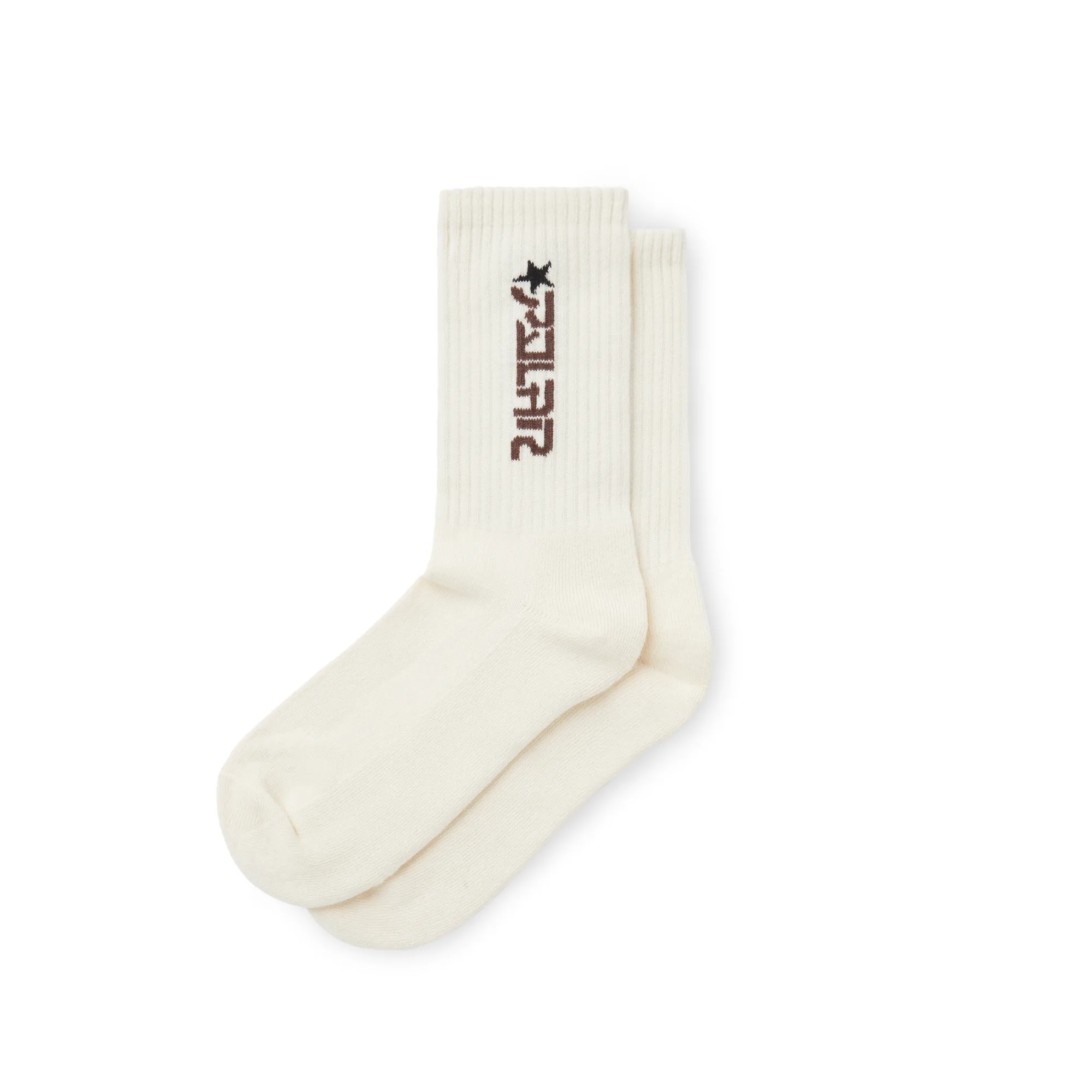 Polar Skate Co. Star Socks Cloud White/Brown