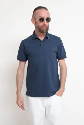 Polo Small Stripe On Collar El - Navy Scuro