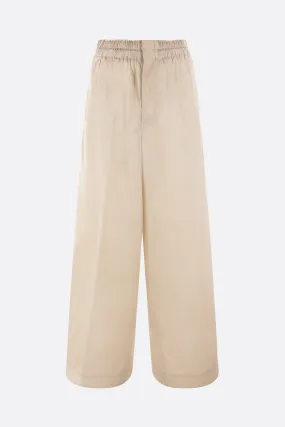 poplin wide-leg pants