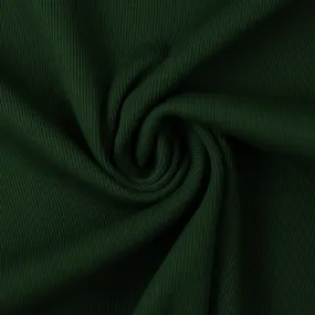 Ribbing Fabric for cuffs in Dark Pine | From Europe, Oeko-tex certified